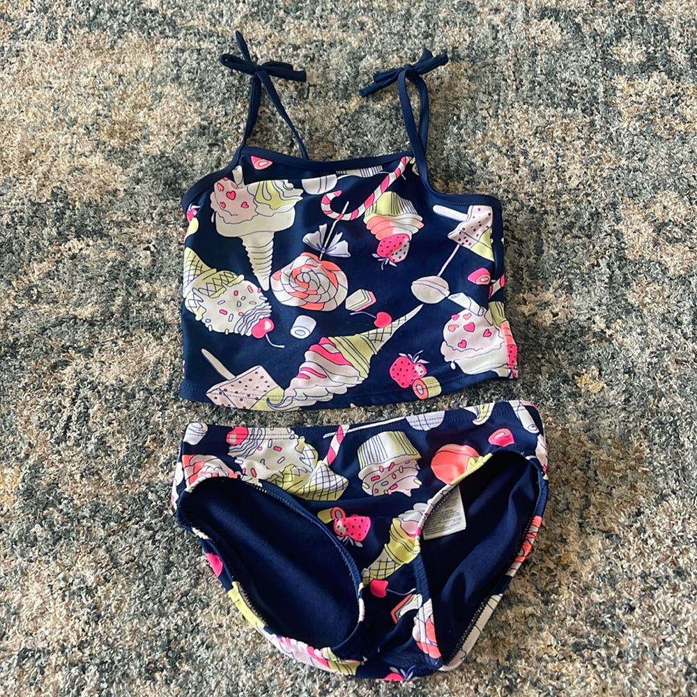 Gap Kids 2 Piece‎ Ice Cream Tankini Swim Set ~ Girl’s Small (6-7)